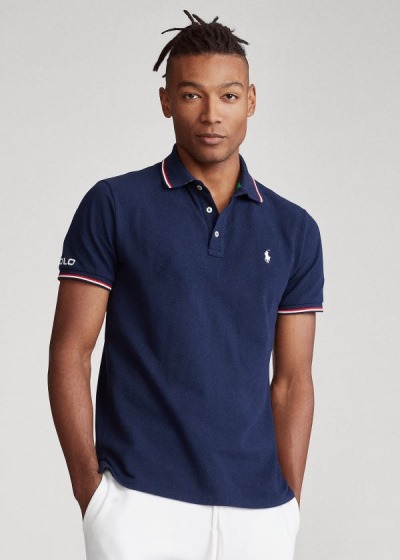 Polo Ralph Lauren Custom Slim Fit Mesh Polo Herre Danmark (UFRYX4302)